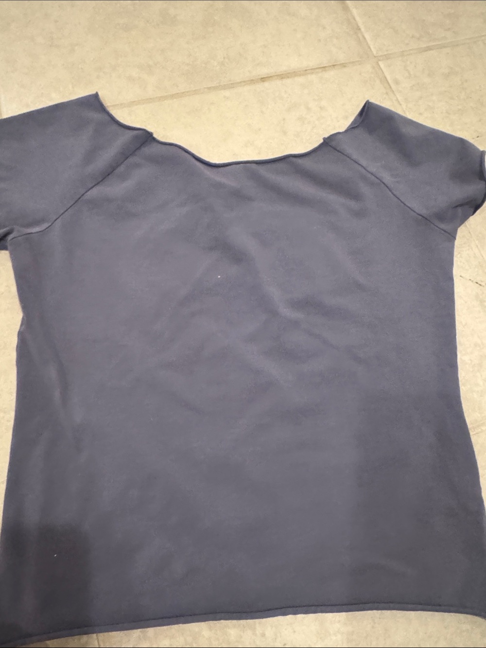 Brandy Melville John Galt Blue Chicago off the shoulder Tee - Picture 4 of 4